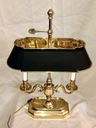 Large 25” Vintage Frederick Cooper (?) Brass FRENCH BOUILLOTTE Candelabra LAMP 11