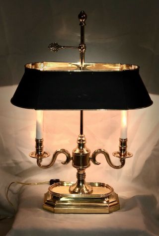 Large 25” Vintage Frederick Cooper (?) Brass FRENCH BOUILLOTTE Candelabra LAMP 2