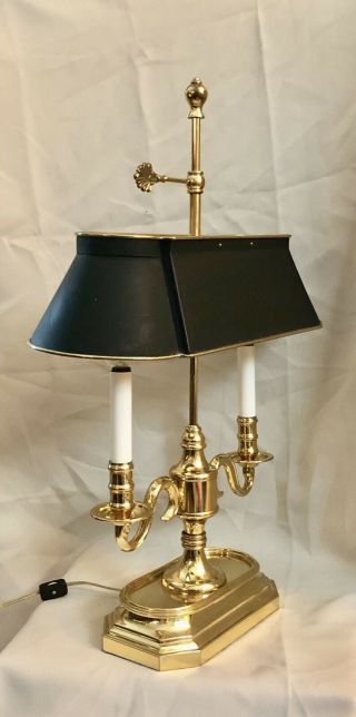 Large 25” Vintage Frederick Cooper (?) Brass FRENCH BOUILLOTTE Candelabra LAMP 3