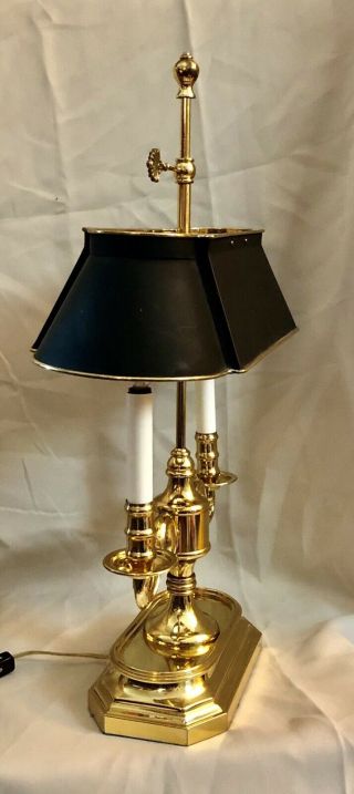 Large 25” Vintage Frederick Cooper (?) Brass FRENCH BOUILLOTTE Candelabra LAMP 9
