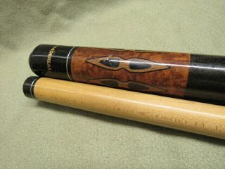 Vintage Imperial Maple 2 Piece Pool Billiards Cue Stick 19 Oz 58.  5 " Long Blk