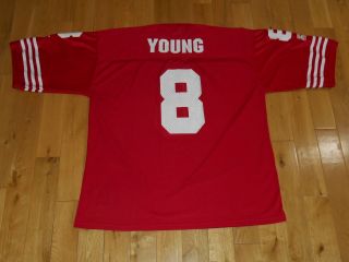 Vintage 90s Starter STEVE YOUNG Red SAN FRANCISCO 49ers Mens NFL Team JERSEY 52 6