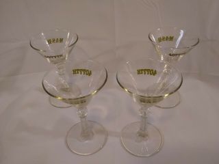 Set of 4 Vintage MASH Martini Glasses M A S H / 4077th 2