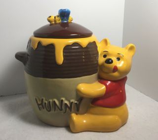 Disney Store Large Winnie The Pooh Hunny Pot Cookie Jar Rare Vintage