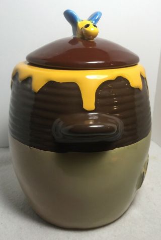 Disney Store LARGE Winnie The Pooh Hunny Pot Cookie Jar Rare Vintage 4