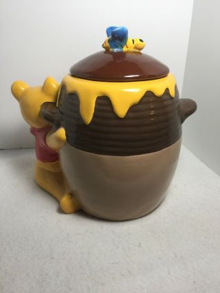 Disney Store LARGE Winnie The Pooh Hunny Pot Cookie Jar Rare Vintage 5