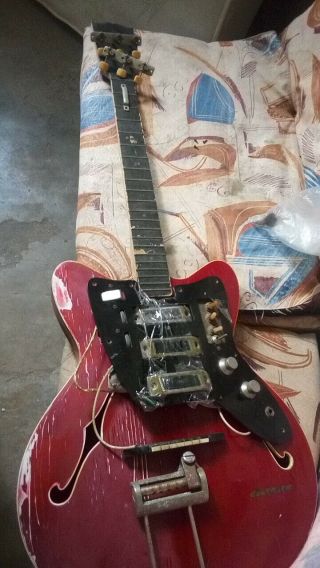 Jolana Semiacoustic Semi Hollow Old Vintage Guitar Project - For Restoring/parts