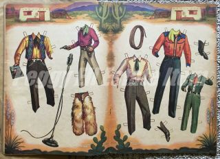 VERY RARE ' EARNEST AND JUSTIN TUBB OF GRAND OLD OPRY ' PAPER DOLL BOOK UNCUT 8