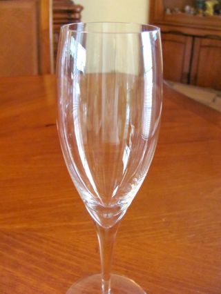 4 VINTAGE SIGNED BACCARAT FRANCE CRYSTAL STEM DOM PERIGNON CHAMPAGNE FLUTES EUC 4