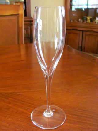 4 VINTAGE SIGNED BACCARAT FRANCE CRYSTAL STEM DOM PERIGNON CHAMPAGNE FLUTES EUC 7