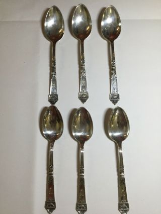 Vtg Set Of 6 Gorham Sterling Silver Tea Spoons Personalized B