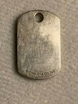Tiffany & Co.  Vintage 925 sterling silver 1837 Bar/Dog Tag Pendant Necklace L@@K 3