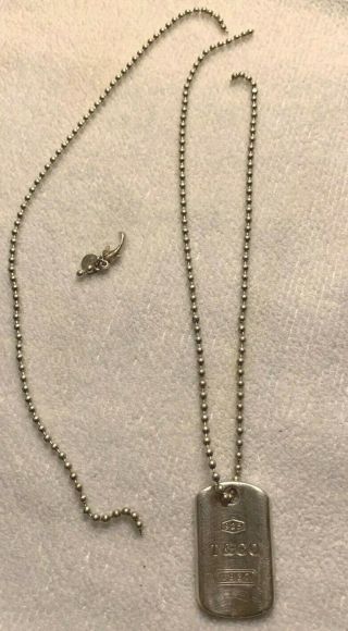 Tiffany & Co.  Vintage 925 sterling silver 1837 Bar/Dog Tag Pendant Necklace L@@K 4