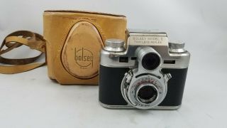 Bolsey Model C Tlr (vintage Camera With Case)