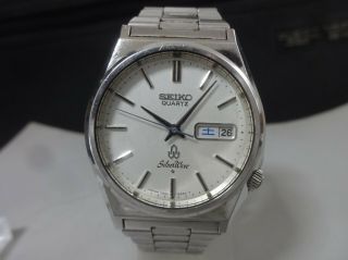 Vintage 1979 Seiko Quartz Watch [silver Wave] 7546 - 8340 Band