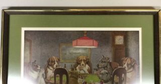 Dogs Playing Poker A Friend In Need & Poker Sympathy by C.  M.  Coolidge Vintage 5