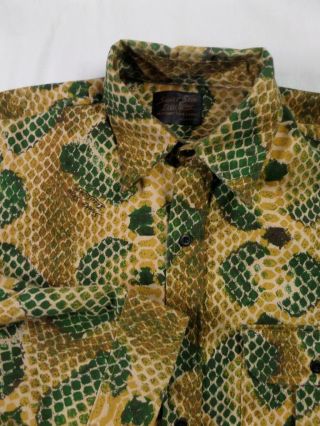 Vintage Snakeskin Made In Usa Chamois Camo Shirt Xl Illusions Hunting Supreme