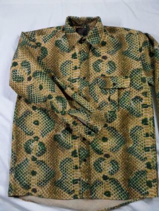 vintage SNAKESKIN made in USA chamois CAMO shirt XL illusions hunting supreme 5