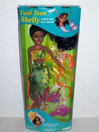 Vtg Nib 9.  5 " Tyco Cool Teen Shelly Doll 1869 Disney The Little Mermaid Ariel