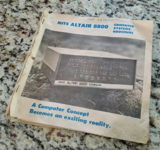 Wow Mits Altair 8800 Computer Systems Brochure 1974 - S100 Vintage