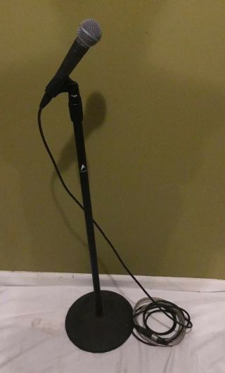 Vintage Shure Sm58 Dynamic Handheld Microphone Cable,  Stand Atlas Sound Mod Ms11