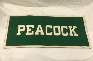 Vintage 1950s Peacock Military Academy San Antonio Texas Banner Chicago Co.  Old