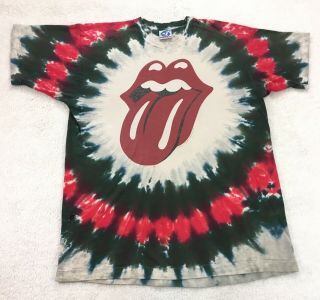 Vtg The Rolling Stones Tie Dye T Shirt Tee 90s 1994 Mens Xl Liquid Blue Rare