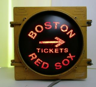 Vintage Lfe Corporation Traffic Signal Light Boston Red Sox Tickets