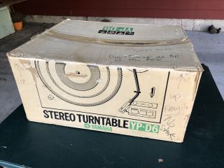 Vintage YAMAHA YP - D6 Turntable Stanton 681 EEE Cartridge Direct Drive W/Box Rare 2