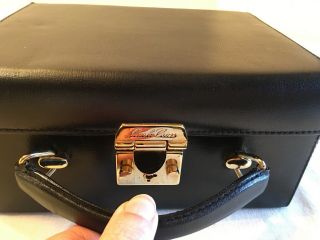 Authentic Vintage Mark Cross Black Grace Kelly Box Leather Bag Purse 5