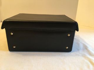 Authentic Vintage Mark Cross Black Grace Kelly Box Leather Bag Purse 7