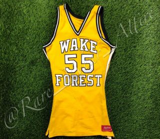 Nba Ncaa Jersey Wake Forest University Deacons Rawlings 55 Sz 42 Vintage Yellow