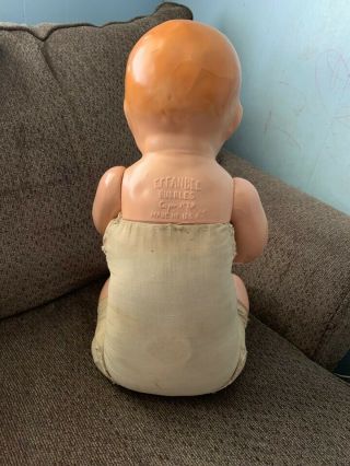 Huge Chubby Antique 26  1920 ' s Life Size Effanbee Bent Leg Bubbles Baby doll 4