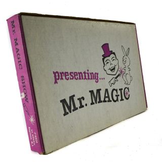 Mr Magic Show Vintage Old Magician Tricks Act Set Child Kids Antique Adams Box