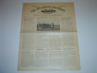 Wwii 36th Armored Infantry Regiment The Spearhead Doughboy 1945 Newspaper
