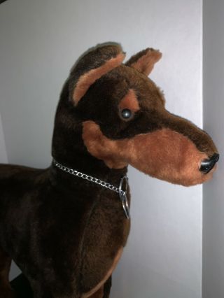Vintage 1979 Dakin Pillow Pets Doberman Pinscher Plush Stuffed Animal Toy Dog 3