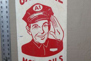 RARE VINTAGE PHILLIPS 66 GASOLINE MOTOR OIL PAINTED METAL SIGN AT YOUR SERVICE 4