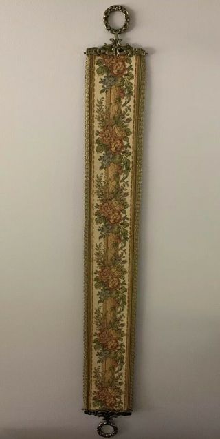Vintage Corona Decor Co.  Victorian Floral Romantic Tapestry Brass Wall Hanging