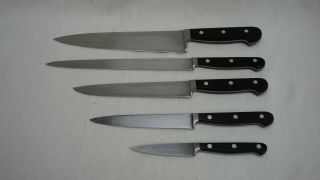 Vintage Ed Wusthof Dreizackwerk Solingen Germany Trident 5 Knife Set