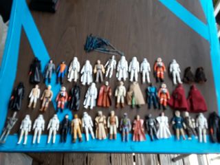 44 Vintage 1970s Star Wars Figures Darth Vader,  Luke Skywalker,  Bobo Fett