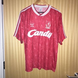 Vintage Liverpool Adidas Home Football Shirt 1989 - 1991 Size 42 - 44 Candy