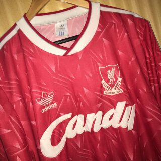 Vintage Liverpool Adidas Home Football Shirt 1989 - 1991 Size 42 - 44 Candy 3