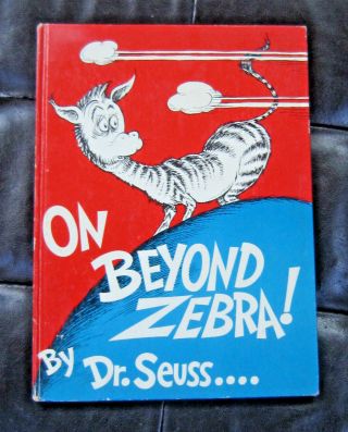 Vintage Dr.  Seuss On Beyond Zebra 1st Edition 1st Printing W/dj Cond
