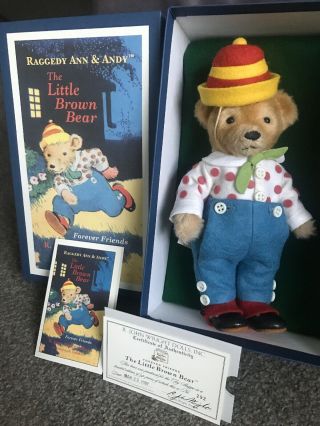 Rare Raggedy Ann & Andy The Little Brown Bear Limited Ed Doll R.  John Wright Mib