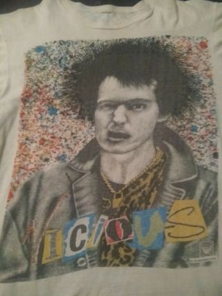 Sid Vicious VINTAGE Splatter T - shirt Rare Sex Pistols punk oi rock metal 5