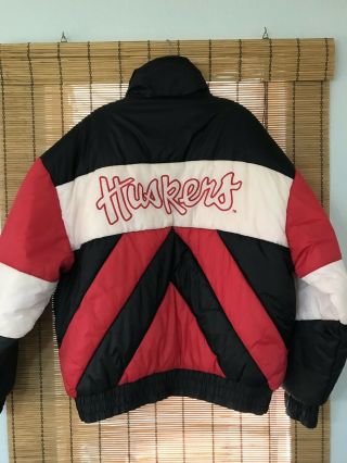 Vintage 1990’s Nebraska Huskers Jacket Pro Player Poofy Xl Rare 100 Authentic