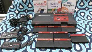 Vintage Sega Master System Console Model 3010 W/ 11 Games