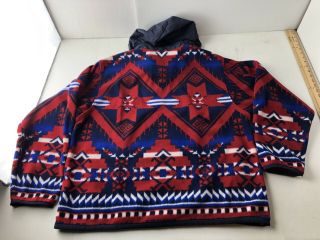 Vtg Polo Ralph Lauren Aztec Fleece 1/2 Zip Pullover Jacket Mens XL Indian 8