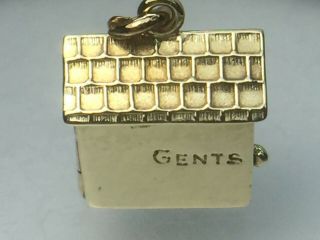 Rare 14k Yellow Gold Stand Alone Man And Women Restroom Charm.  1.  9gm