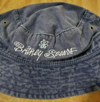 Vintage Denim Britney Spears Summer Bucket Hat S/m Pop Music